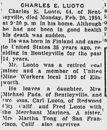 Charles E. Luoto obit